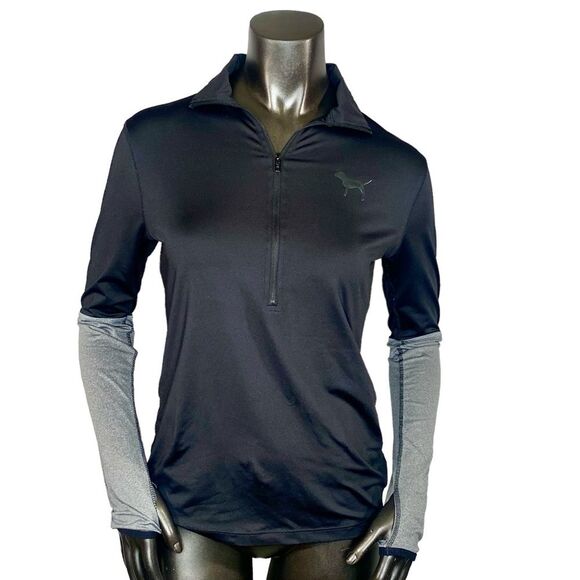 Victoria's Secret Pink Half Zip Track Jacket With Logo Women's Size Small - Picture 1 of 8